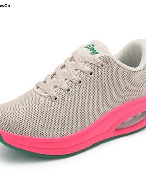 Rocker Bottom Sneakers Womens Comfortable Air Cushion Walking Shoes